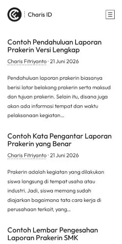 Voorbeeld van de site Charis ID, medium uit Indonesië voor gesponsorde artikelen