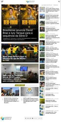 Anteprima del sito Esportes Brasília, media di Brasile per articoli sponsorizzati