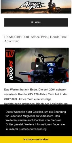 Podgląd witryny Honda True Adventure, medium z kraju Niemcy do artykułów sponsorowanych