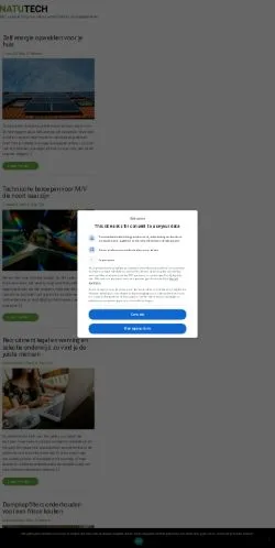 スポンサード記事向けのオランダメディア、Natutechのサイトプレビュー