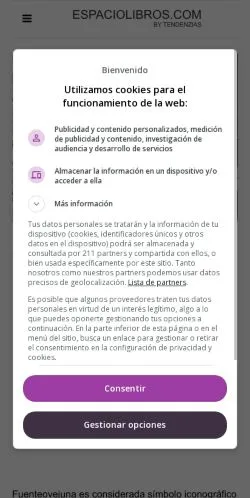 Vista previa del sitio Espaciolibros, medio de España para artículos patrocinados