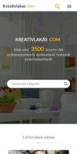 스폰서 기사용 헝가리 매체 Lakás és otthon szépítése 사이트 미리보기