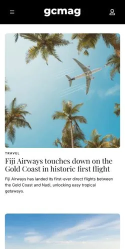 Anteprima del sito Gold Coast Magazine, media di Australia per articoli sponsorizzati