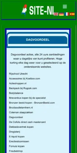 Anteprima del sito dagvoordeel, media di Paesi Bassi per articoli sponsorizzati