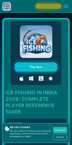Podgląd witryny Ice Fishing India, medium z kraju Indie do artykułów sponsorowanych