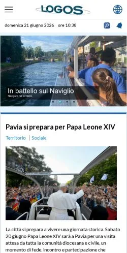 Podgląd witryny Logos News, medium z kraju Włochy do artykułów sponsorowanych