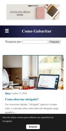 Vista previa del sitio Como Gabaritar, medio de Brasil para artículos patrocinados
