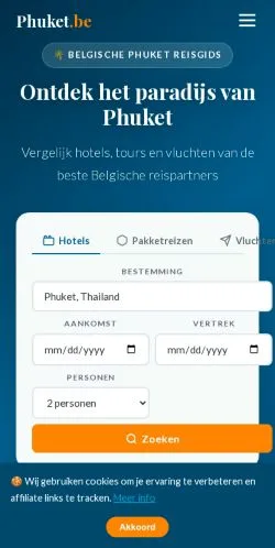 스폰서 기사용 벨기에 매체 Phuket Tips 사이트 미리보기