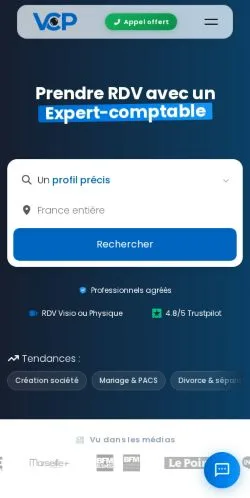 스폰서 기사용 프랑스 매체 Visio Conseils Pro 사이트 미리보기