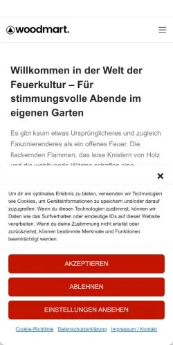 Anteprima del sito Feuerschalen Feuerkörbe, media di Germania per articoli sponsorizzati