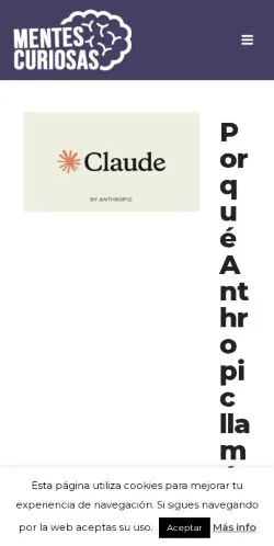 Anteprima del sito Mentes Curiosas, media di Spagna per articoli sponsorizzati