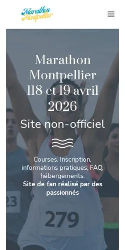 스폰서 기사용 프랑스 매체 Marathon Montpellier 사이트 미리보기
