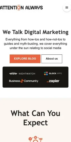 Vorschau der Website Attention Always, Medium aus Vereinigte Staaten für gesponserte Artikel