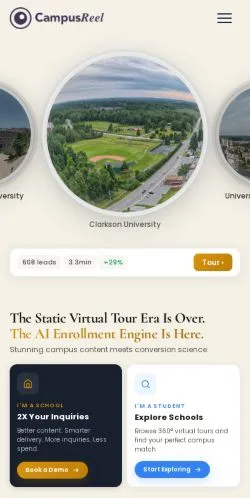 Anteprima del sito CampusReel, media di Stati Uniti per articoli sponsorizzati