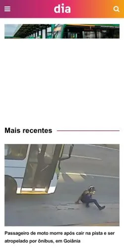 스폰서 기사용 브라질 매체 Dia 사이트 미리보기
