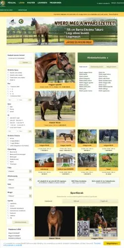 Anteprima del sito Lovasok, media di Ungheria per articoli sponsorizzati