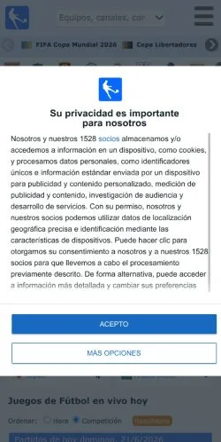 Anteprima del sito Fútbol En Vivo Venezuela, media di Venezuela per articoli sponsorizzati