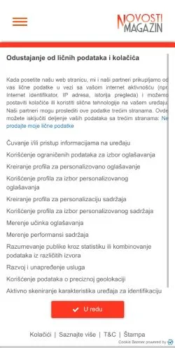 Anteprima del sito Magazin Novosti, media di Stati Uniti per articoli sponsorizzati