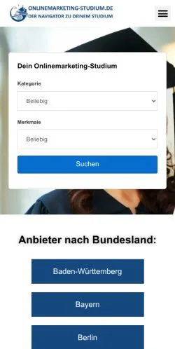 Anteprima del sito Onlinemarketing Studium, media di Germania per articoli sponsorizzati