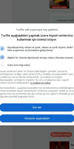 Pré-visualização do site Turflix, meio de Turquia para artigos patrocinados