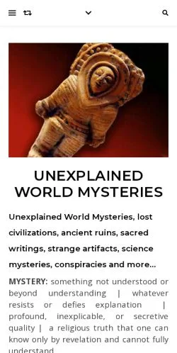 Podgląd witryny World Mysteries, medium z kraju Stany Zjednoczone do artykułów sponsorowanych