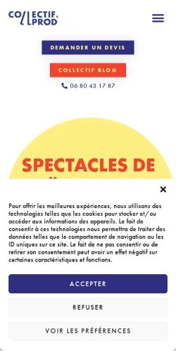 Anteprima del sito Collectif Prod, media di Francia per articoli sponsorizzati