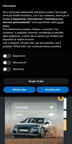 Anteprima del sito GripDetective, media di Italia per articoli sponsorizzati