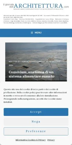 Anteprima del sito Giornale dell'Architettura, media di Italia per articoli sponsorizzati