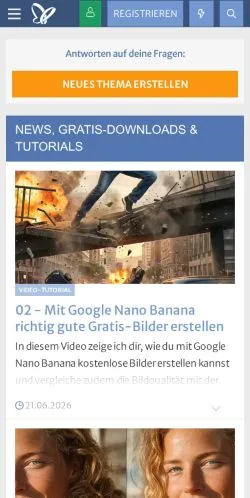 Aperçu du site PSD-Tutorials, média de Allemagne pour articles sponsorisés