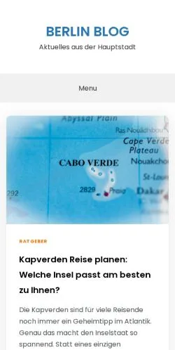 Podgląd witryny Berlin Blog, medium z kraju Niemcy do artykułów sponsorowanych