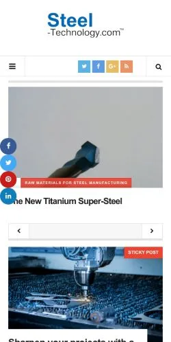 스폰서 기사용 미국 매체 Steel Industry 사이트 미리보기