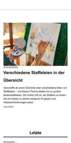 Anteprima del sito einfacheresleben.de, media di Germania per articoli sponsorizzati