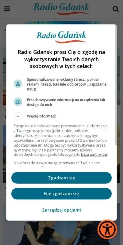 Anteprima del sito Radio Gdańsk, media di Polonia per articoli sponsorizzati