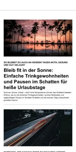 Anteprima del sito reiseeinblick.de, media di Germania per articoli sponsorizzati