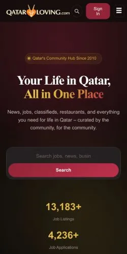 Podgląd witryny QatarLoving, medium z kraju Stany Zjednoczone do artykułów sponsorowanych