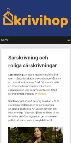 Anteprima del sito Skriv Ihop, media di Svezia per articoli sponsorizzati