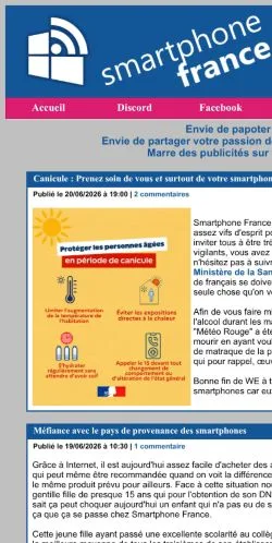 스폰서 기사용 미국 매체 Smartphone France 사이트 미리보기