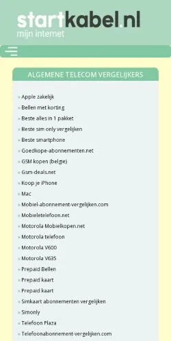 스폰서 기사용 네덜란드 매체 Startkabel.nl 사이트 미리보기