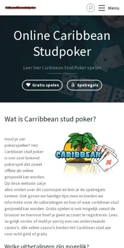 Podgląd witryny Online caribbean stud poker spelen, medium z kraju Holandia do artykułów sponsorowanych