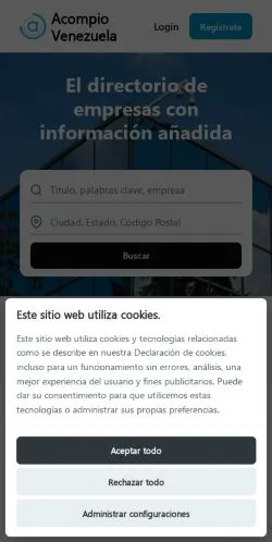 Anteprima del sito Acompio Venezuela, media di Venezuela per articoli sponsorizzati