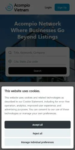 Anteprima del sito Acompio Vietnam, media di Vietnam per articoli sponsorizzati