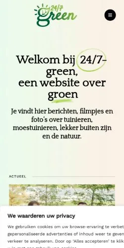 스폰서 기사용 네덜란드 매체 247Green 사이트 미리보기