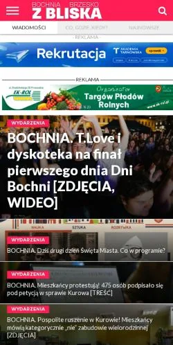 Anteprima del sito Bochnia z Bliska, media di Polonia per articoli sponsorizzati