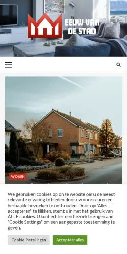 스폰서 기사용 네덜란드 매체 Eeuw Van De Stad 사이트 미리보기