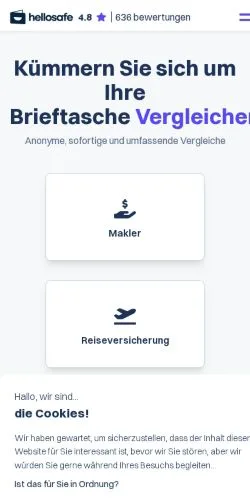Forhåndsvisning av nettstedet HelloSafe, medium fra Tyskland for sponsede artikler