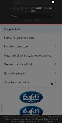 Voorbeeld van de site Rieti Life, medium uit Italië voor gesponsorde artikelen