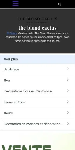 Anteprima del sito The Blond Cactus, media di Francia per articoli sponsorizzati