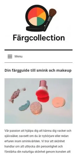 스폰서 기사용 스웨덴 매체 Färgcollection 사이트 미리보기