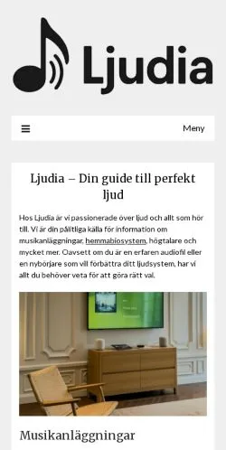 Anteprima del sito Ljudia, media di Svezia per articoli sponsorizzati