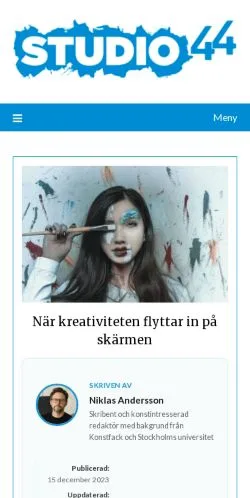 Forhåndsvisning af Studio44, medie fra Sverige til sponsorerede artikler